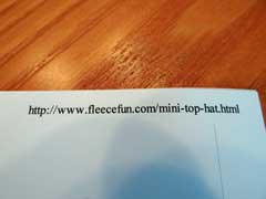 Fun Fleece Mini Top Hat website.